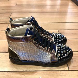 JUMP NEWYORK Men's SISELEY Navy Gold Sneakers